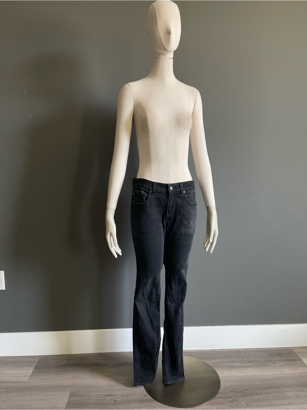 Saint Laurent Paris D02 Jeans Sz 30 Archival Black Low Rise Skinny Made in Italy